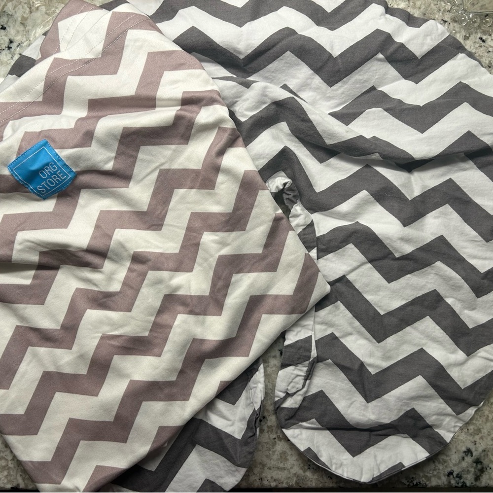 Chevron Pattern Set-Boppy cover and Car seat/Nursing cover